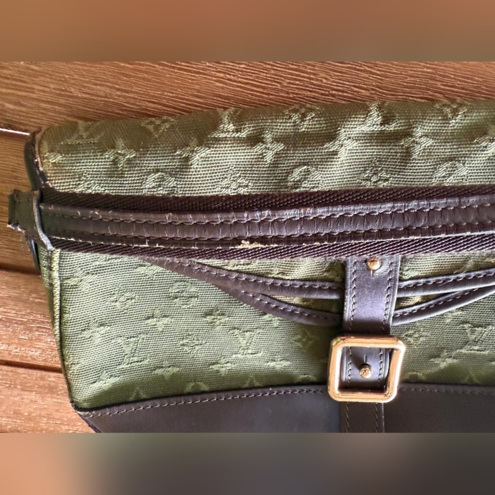LV Mini Marjorie Louis Vuitton - Authentic - Vintage -Canvas Monogram Khaki 🍀 - Picture 12 of 13